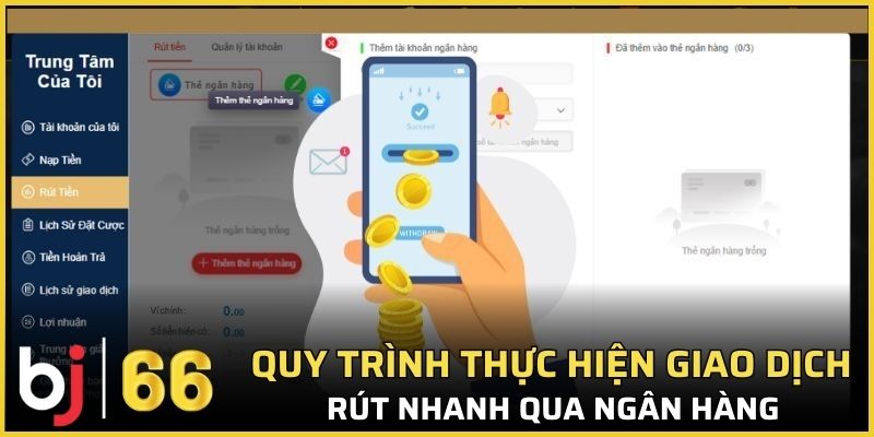 Quy trình thực hiện giao dịch rút nhanh qua ngân hàng